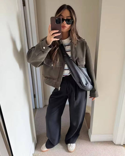 Naila | Suede Pilotjacke