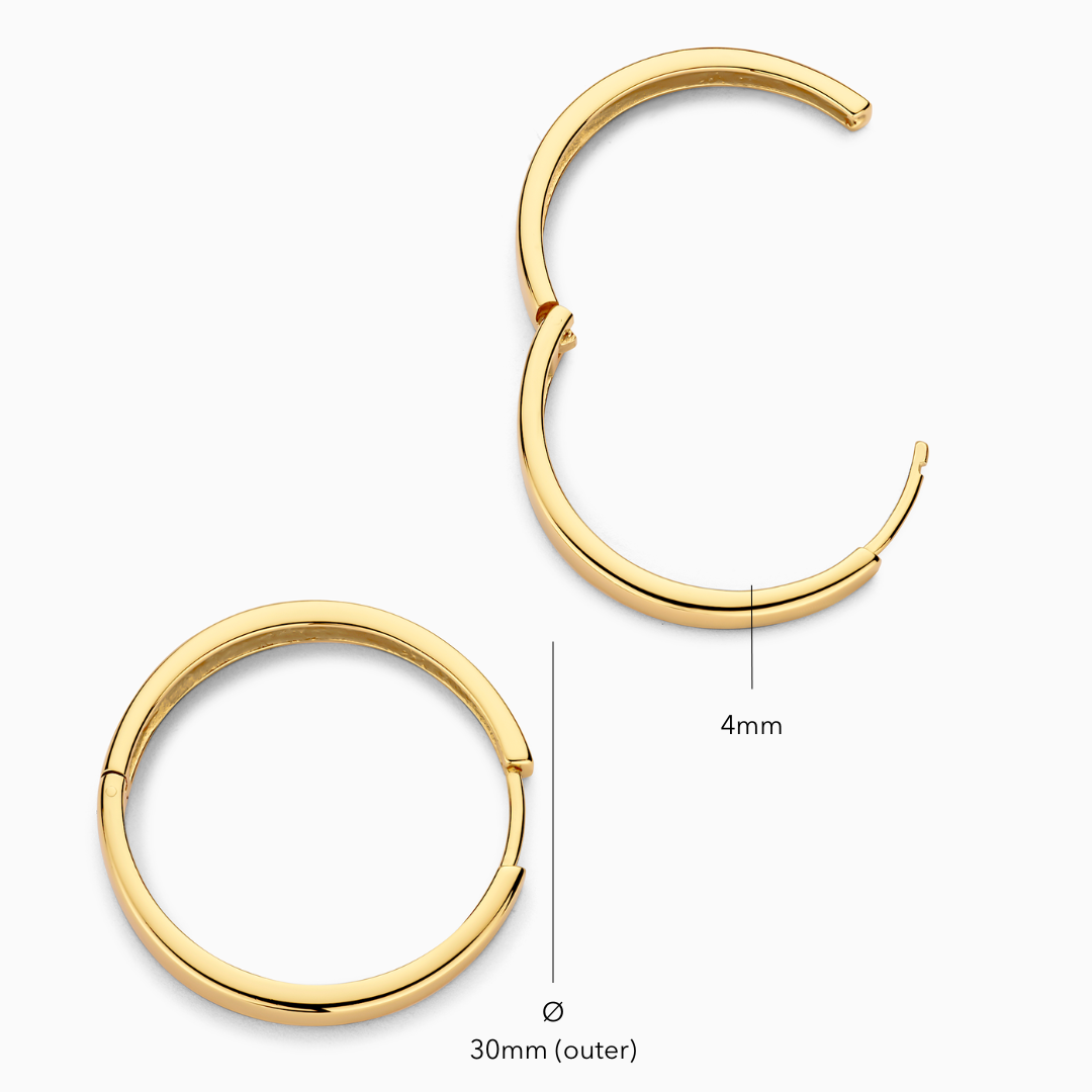 Gia Bold Gold Hoop Earrings