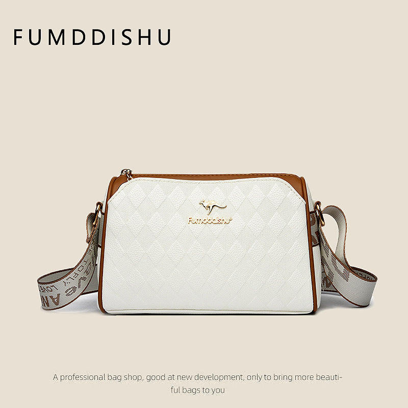 Edgar | [Das beste Geschenk für sie] Modische 3-lagige Umhängetasche mit Rautenmuster und großem Fassungsvermögen