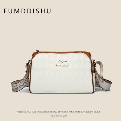 Edgar | [Das beste Geschenk für sie] Modische 3-lagige Umhängetasche mit Rautenmuster und großem Fassungsvermögen