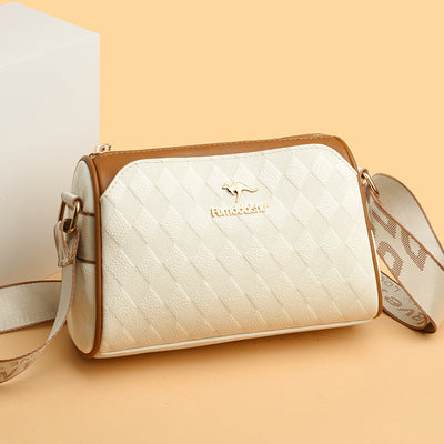 Edgar | [Das beste Geschenk für sie] Modische 3-lagige Umhängetasche mit Rautenmuster und großem Fassungsvermögen