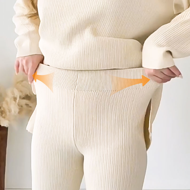 Amalia | Zweiteiliges Set mit V-Ausschnitt und Schlitz