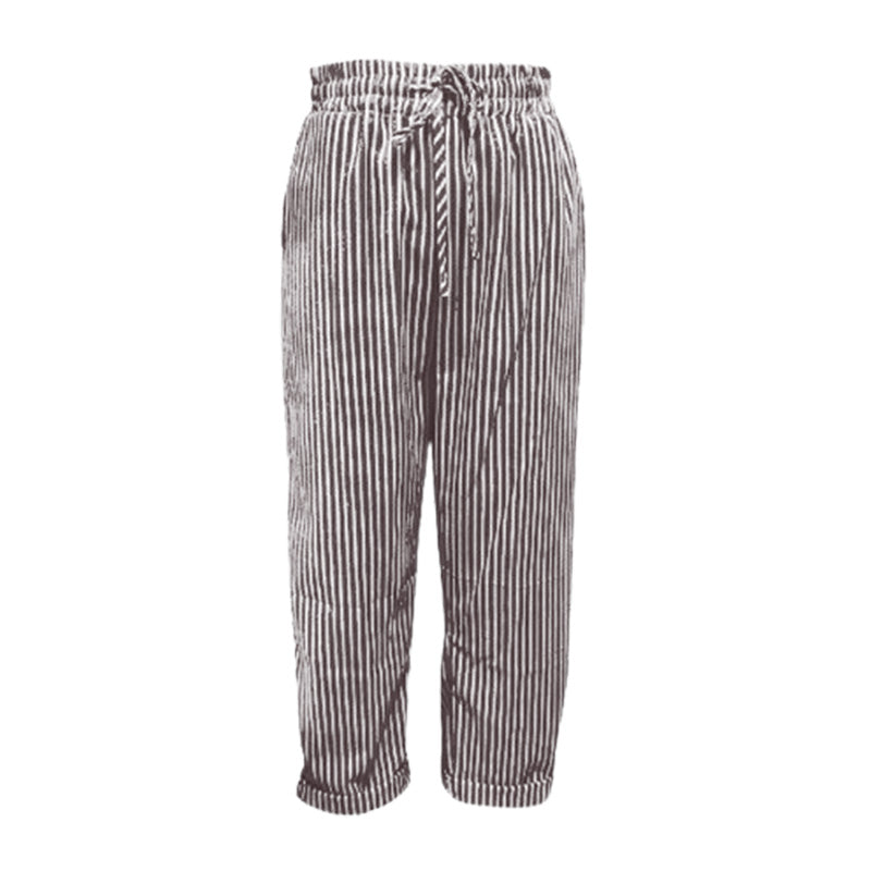 Ruby | Damen Leinen-Baumwoll-Hose Mit Streifen