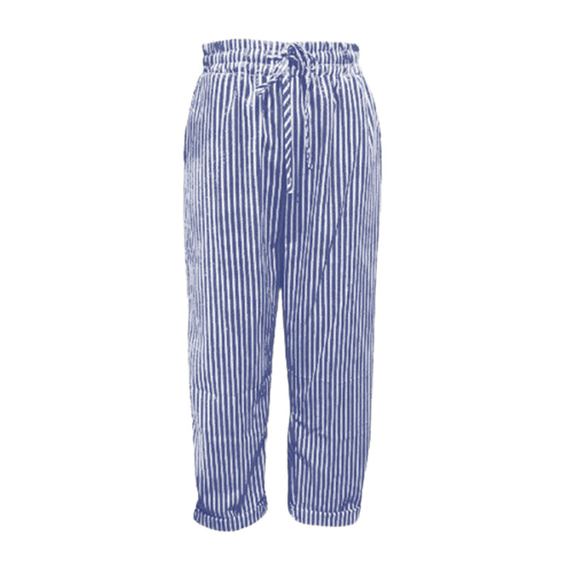 Ruby | Damen Leinen-Baumwoll-Hose Mit Streifen