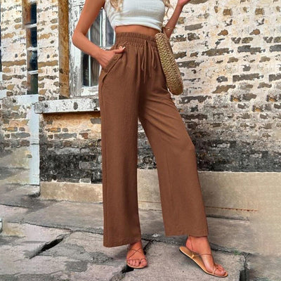 Daleyza | Damenhosen mit elastischem Hohenbund und lockerer Passform