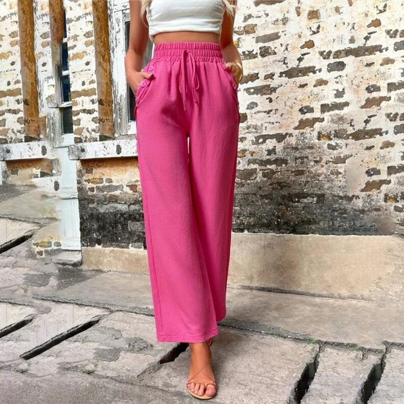 Daleyza | Damenhosen mit elastischem Hohenbund und lockerer Passform