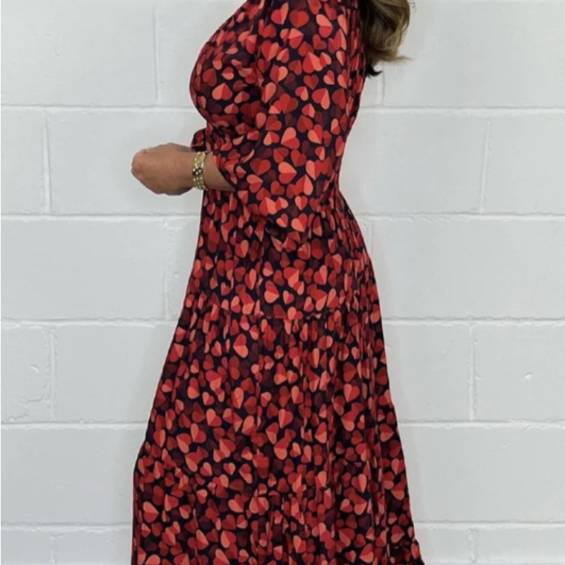 Graciela | Sexy Kleid mit tiefem V-Ausschnitt für Damen mit Druck