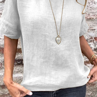 Giohanni | Bluse mit Rundhalsausschnitt und halblangen Ärmeln für Damen