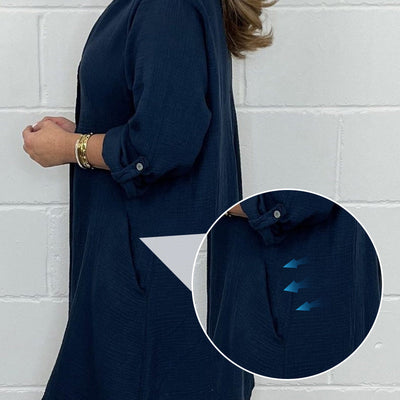 Sarah | Damen Sommer Plus Size Hemdkleid