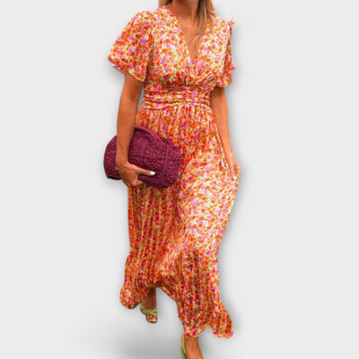 Elsie - Zeitloses V-Ausschnitt Kleid