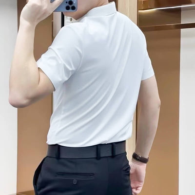 Tru | Herren Business Casual Patchwork Hemd