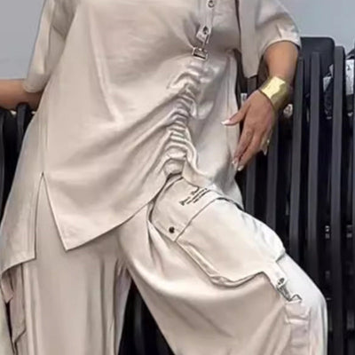 Rivka | Zweiteiliger Damenanzug mit Rundhals-T-Shirt und Hose