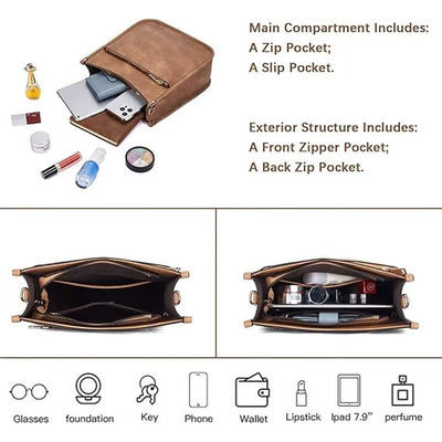 Maude | Umhängetaschen aus Leder mit bunten Riemen