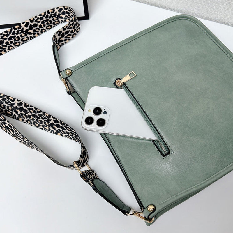 Maude | Umhängetaschen aus Leder mit bunten Riemen