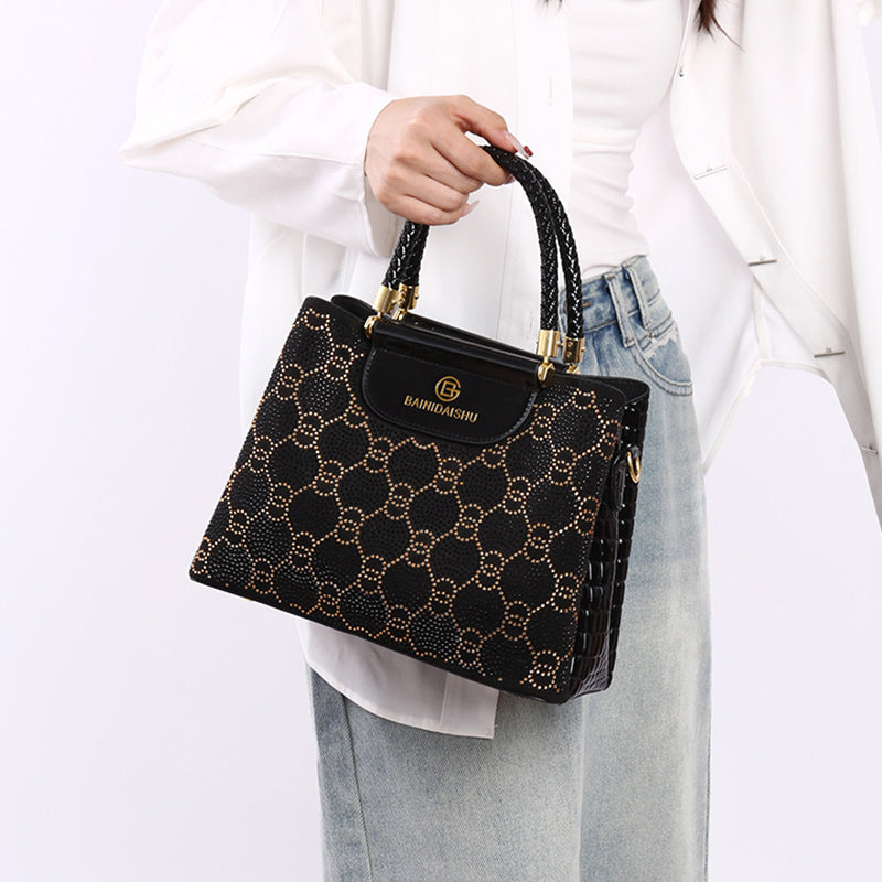 Sutton | Luxus Damenhandtasche mit 3 Fächern und Schulterriemen