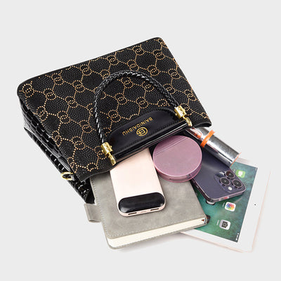 Sutton | Luxus Damenhandtasche mit 3 Fächern und Schulterriemen