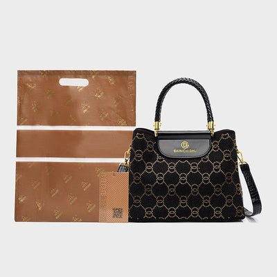 Sutton | Luxus Damenhandtasche mit 3 Fächern und Schulterriemen