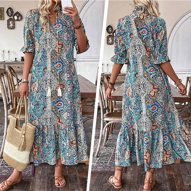 Zhavia | Elegante Boho-Kleider mit Blumenprint