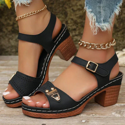 Lana | Damen Chunky High Heel Sandalen für den Sommer