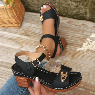 Lana | Damen Chunky High Heel Sandalen für den Sommer