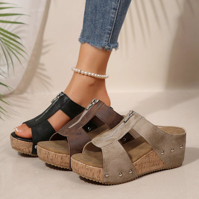 Benedia | Orthopädische Sandalen mit offener Zehe und Keilabsatz im Trend