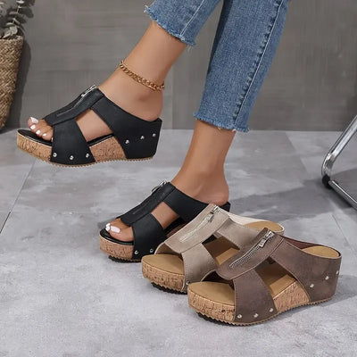 Benedia | Orthopädische Sandalen mit offener Zehe und Keilabsatz im Trend