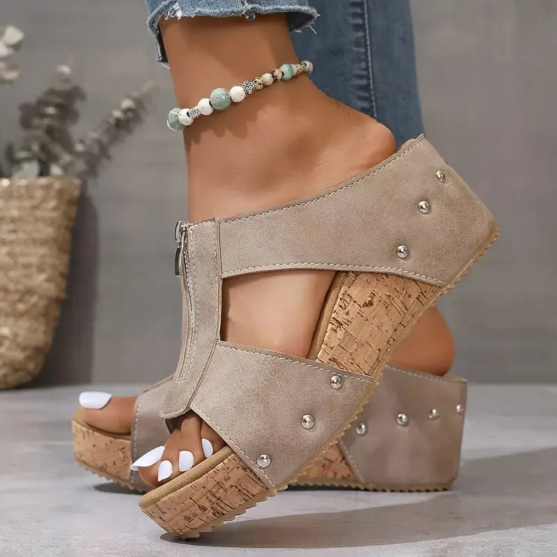 Benedia | Orthopädische Sandalen mit offener Zehe und Keilabsatz im Trend