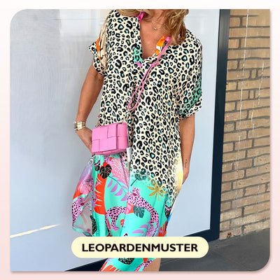 Sawyer | Lockeres, atmungsaktives Kleid mit Leopardenmuster