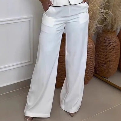 Tara | Hosen-Set für Damen mit einer Schulter und weiten Beinen