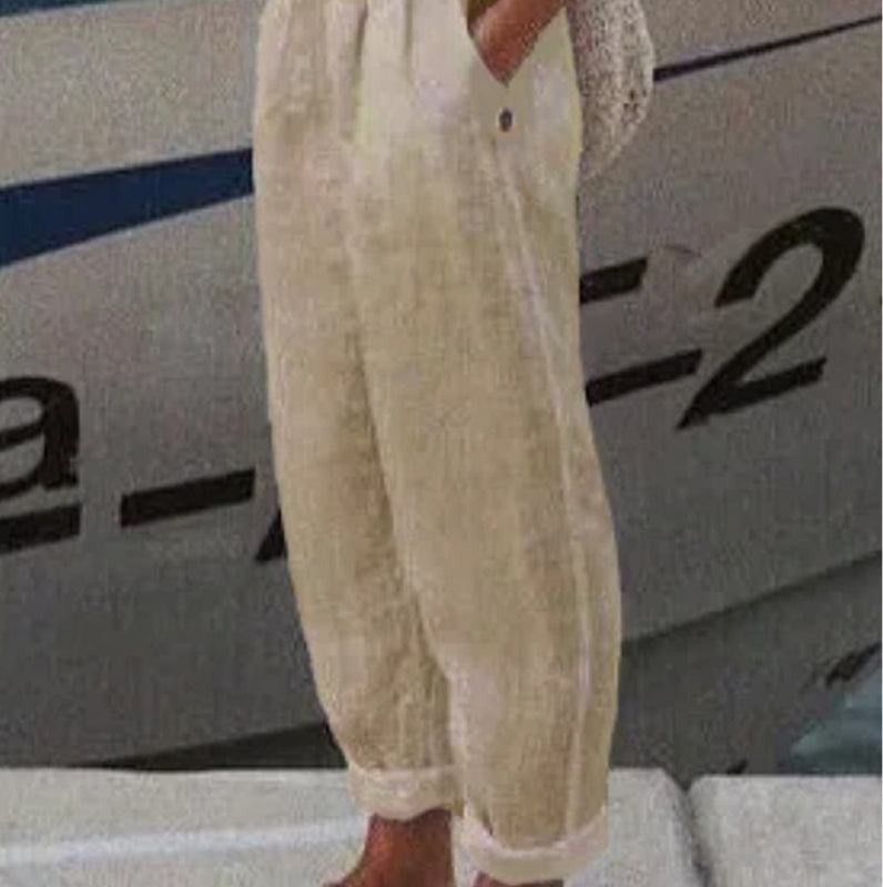 Zaid | Atmungsaktive Leinen Casual-Hosen