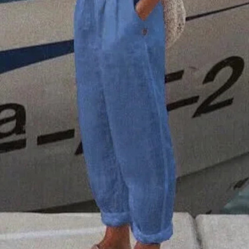 Zaid | Atmungsaktive Leinen Casual-Hosen