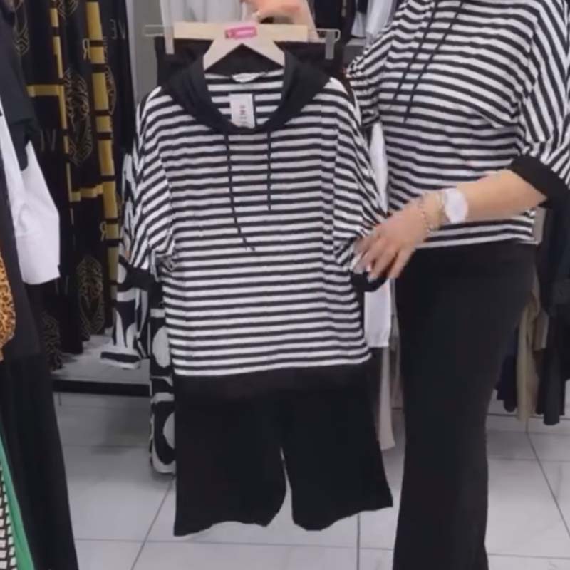 Noelia | Set aus Top mit Trägern und einfarbigen Hosen für Damen