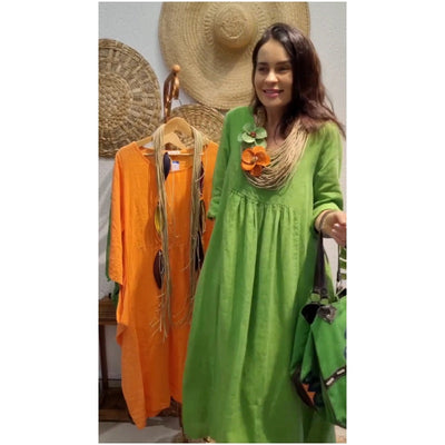 Hereta | Sommerkleider 2025 Neu! Aus Baumwolle und Leinen in uni, leicht