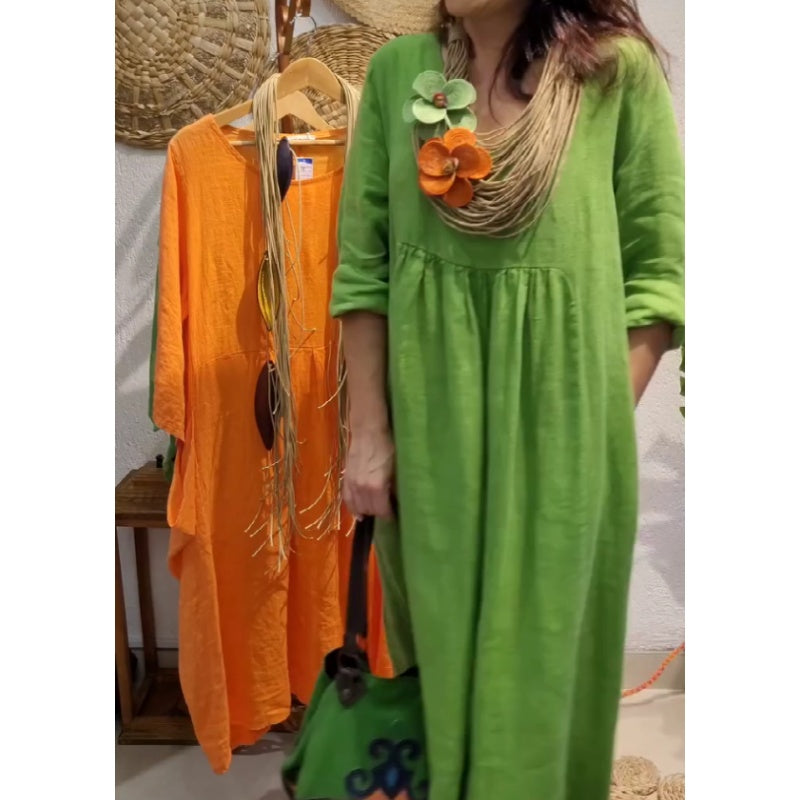 Hereta | Sommerkleider 2025 Neu! Aus Baumwolle und Leinen in uni, leicht