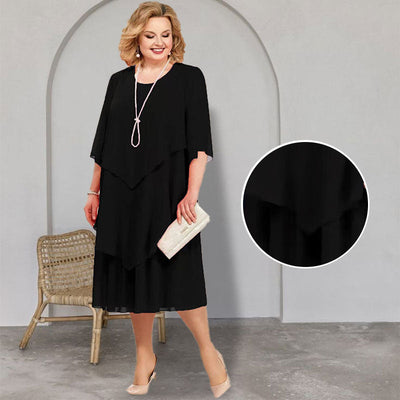 Sienna | Plus Size geschichtetes Midikleid