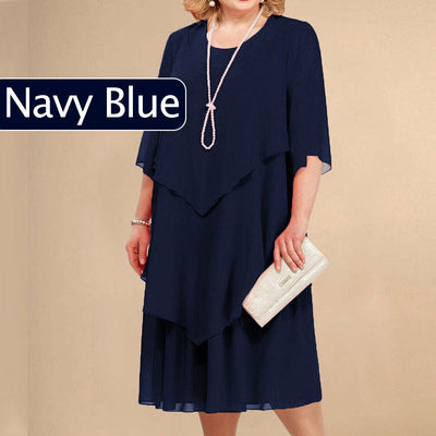 Sienna | Plus Size geschichtetes Midikleid