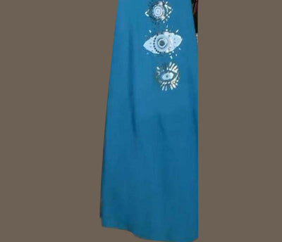 Kyla | Damen langes bedrucktes ärmelloses Kleid