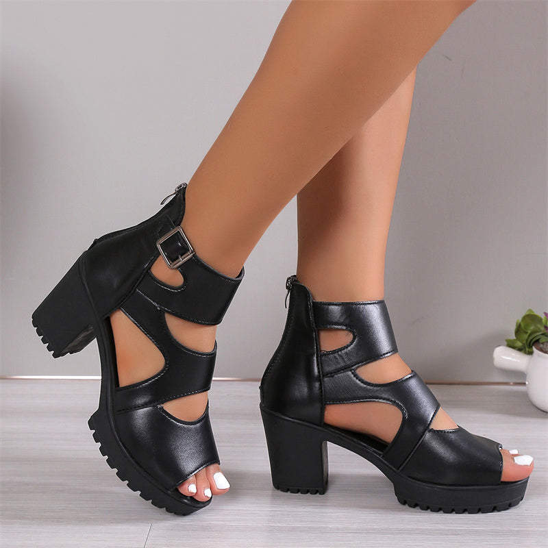 Andrea | Sandalen mit offener Spitze und hohem Absatz für Damen Booties