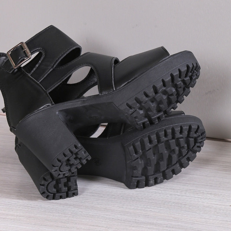 Justin | Sandalen mit Peep-Toe und hohem Absatz für Damen Booties