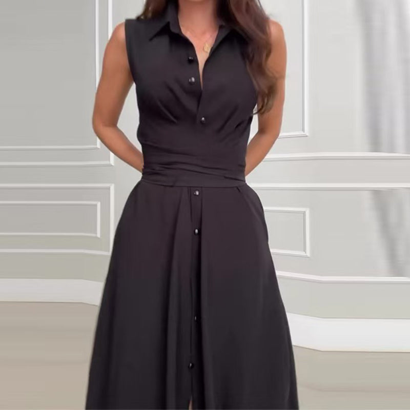 Adelyn | Ärmelloses Maxikleid für Damen mit Gürtel