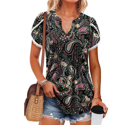 👚【S-4XL】Damska koszulka z krótkim rękawem z nadrukiem