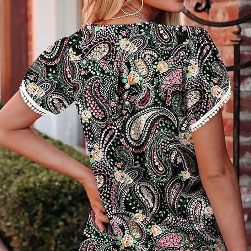 👚【S-4XL】Damska koszulka z krótkim rękawem z nadrukiem