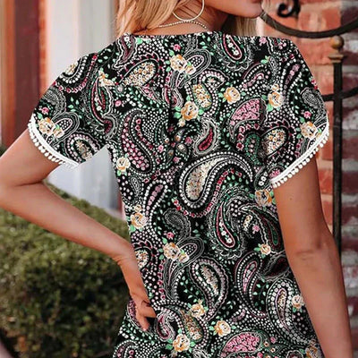 👚【S-4XL】Damska koszulka z krótkim rękawem z nadrukiem