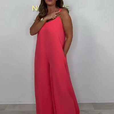 Yahaira | Damen lockerer Overall mit weiten Beinen