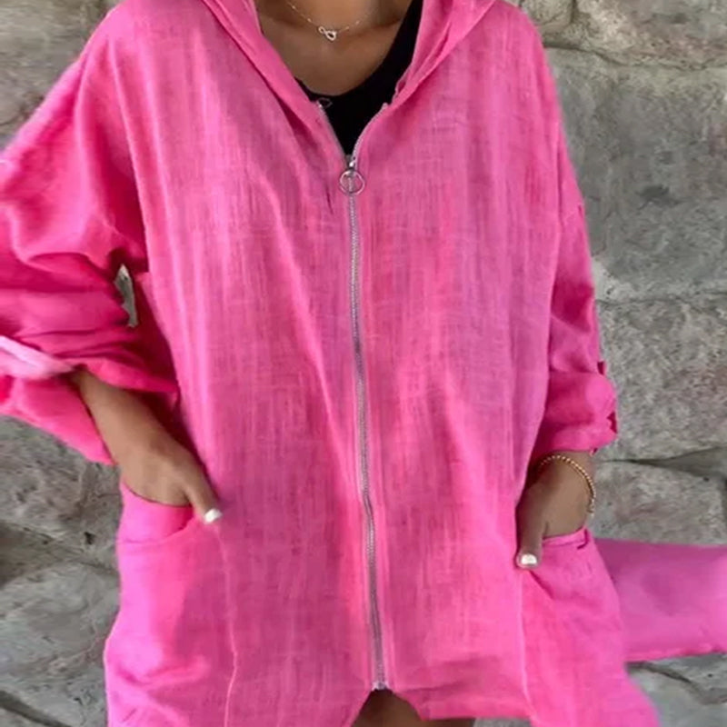 Hattie | Damen leichte Jacke mit Kapuze