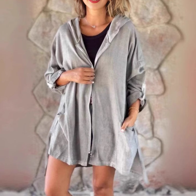 Hattie | Damen leichte Jacke mit Kapuze