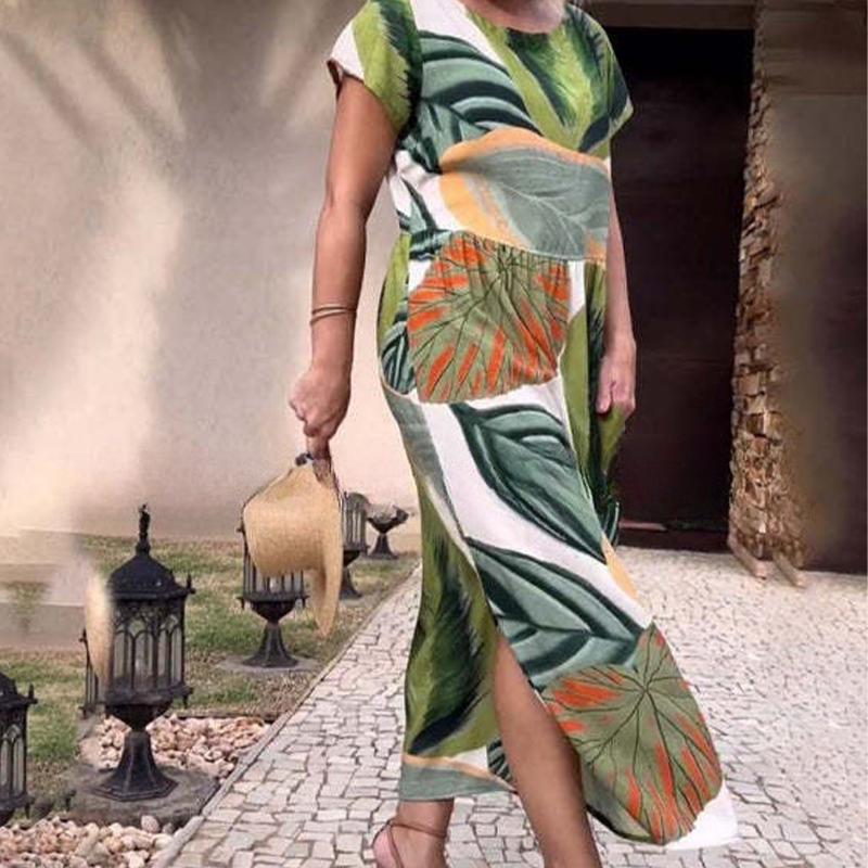 Clara | Damenkleider mit kurzen Ärmeln und rundem Ausschnitt