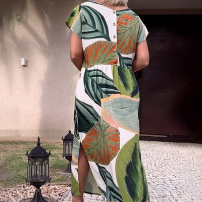 Clara | Damenkleider mit kurzen Ärmeln und rundem Ausschnitt