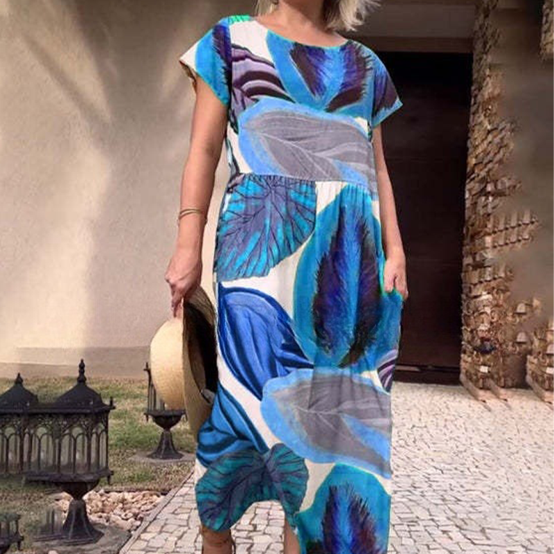 Clara | Damenkleider mit kurzen Ärmeln und rundem Ausschnitt