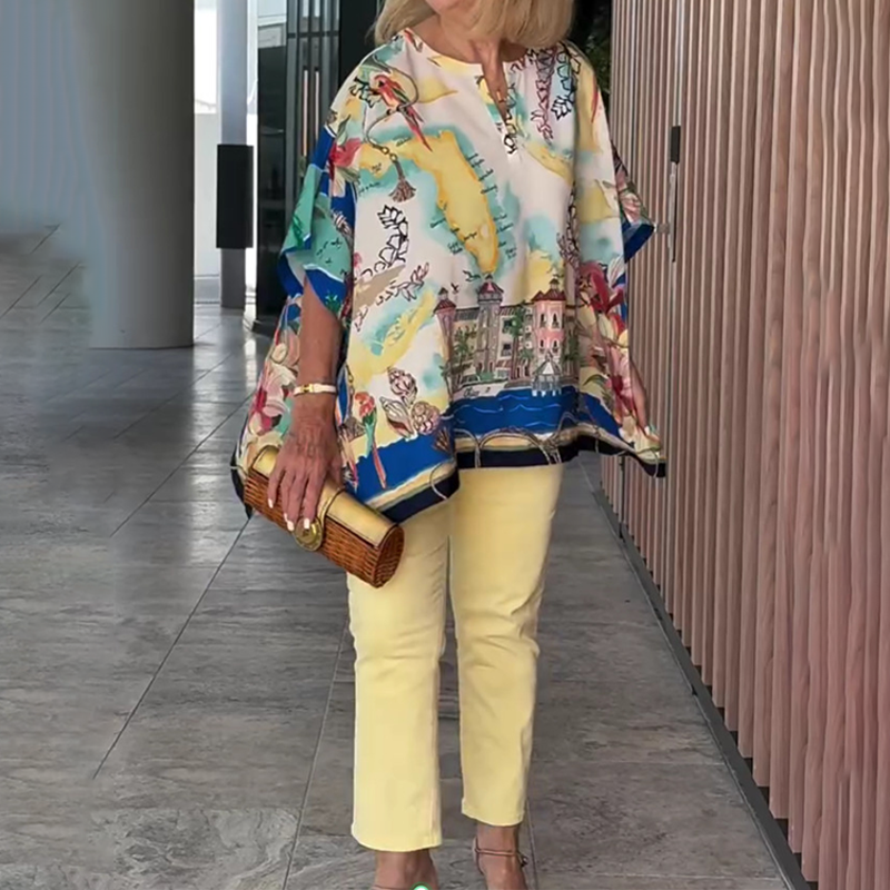 Sean | Elegante Damenhüte, breit, mit spitzem Dekolleté und Muster